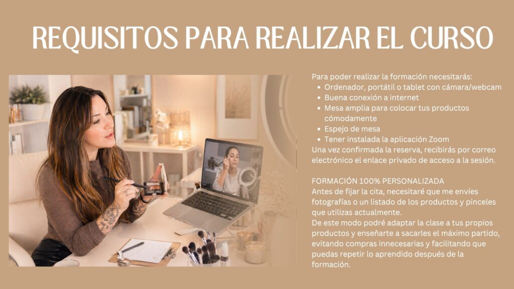 Curso de maquillaje personalizado con Saraialma