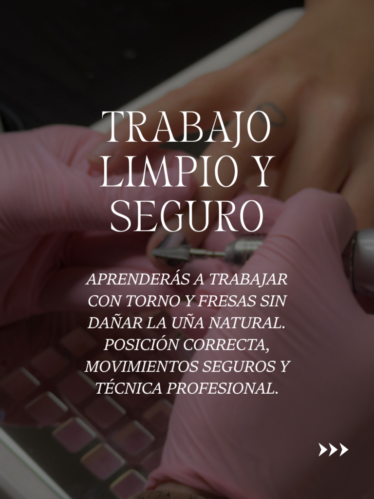 Técnica profesional de manicura combinada